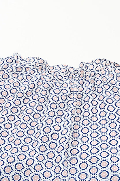 Printed Long Sleeve Loose Bohemian Dress