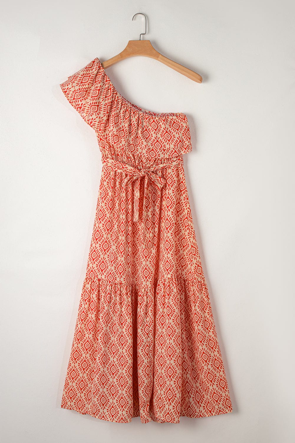 Printed Long Sleeve Loose Bohemian Dress