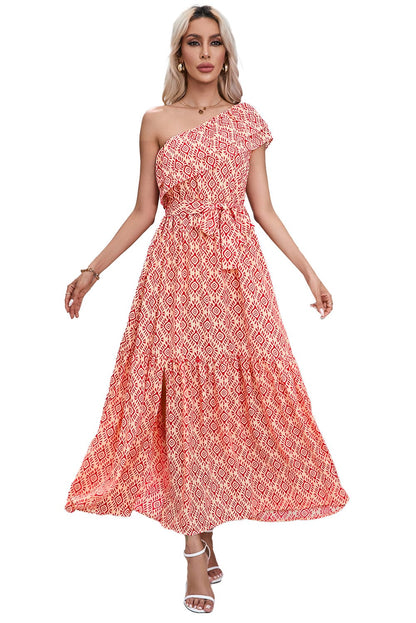 Printed Long Sleeve Loose Bohemian Dress