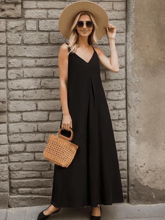 Printed Spaghetti Straps Sleeveless Wedding Guest Dress