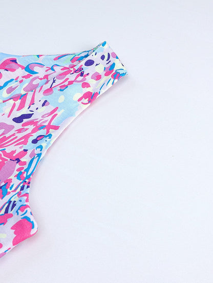 Purple Blossom Sleeveless Maxi Dress