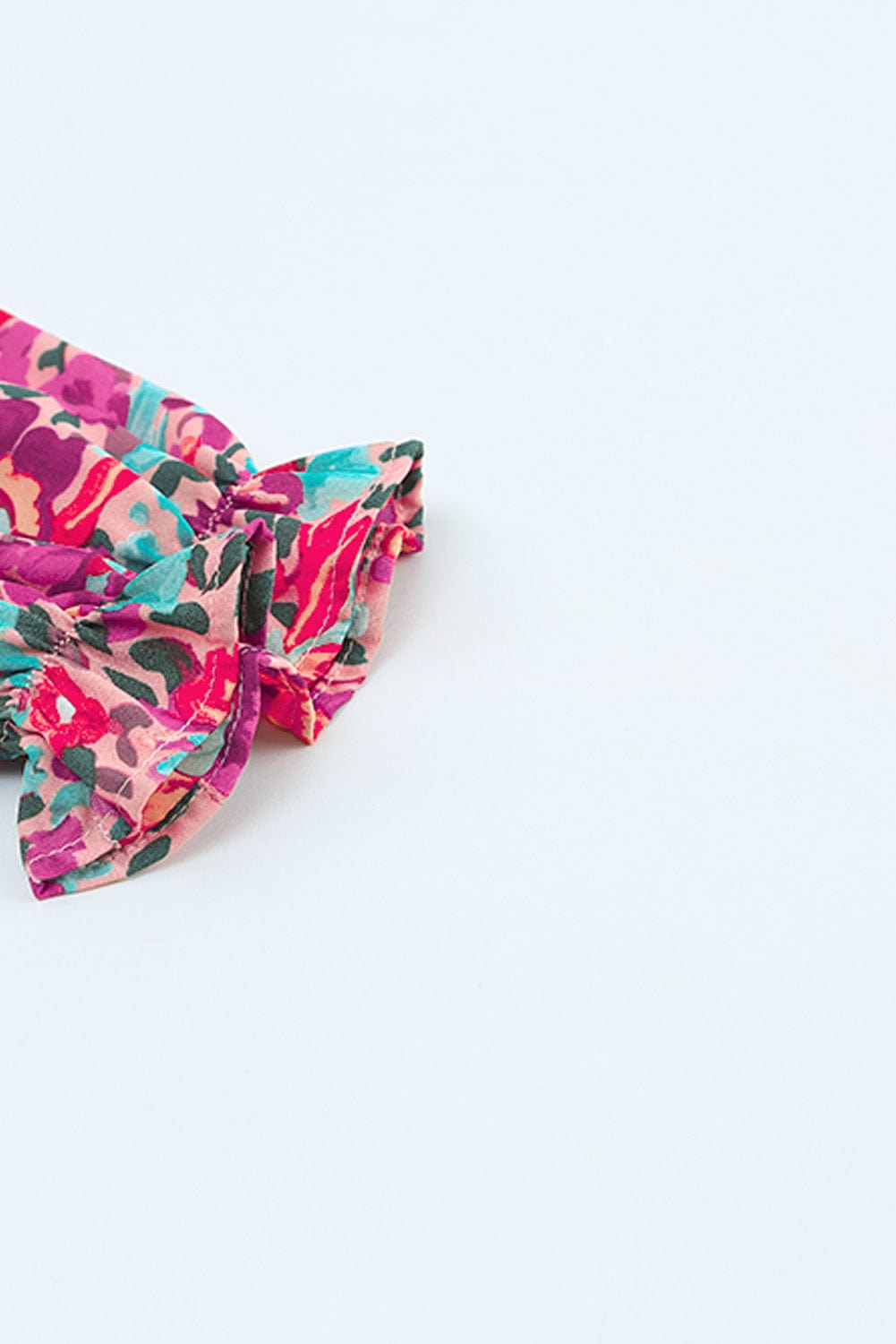 Purple Bohemian V Neck Smocked Floral Mini Dress