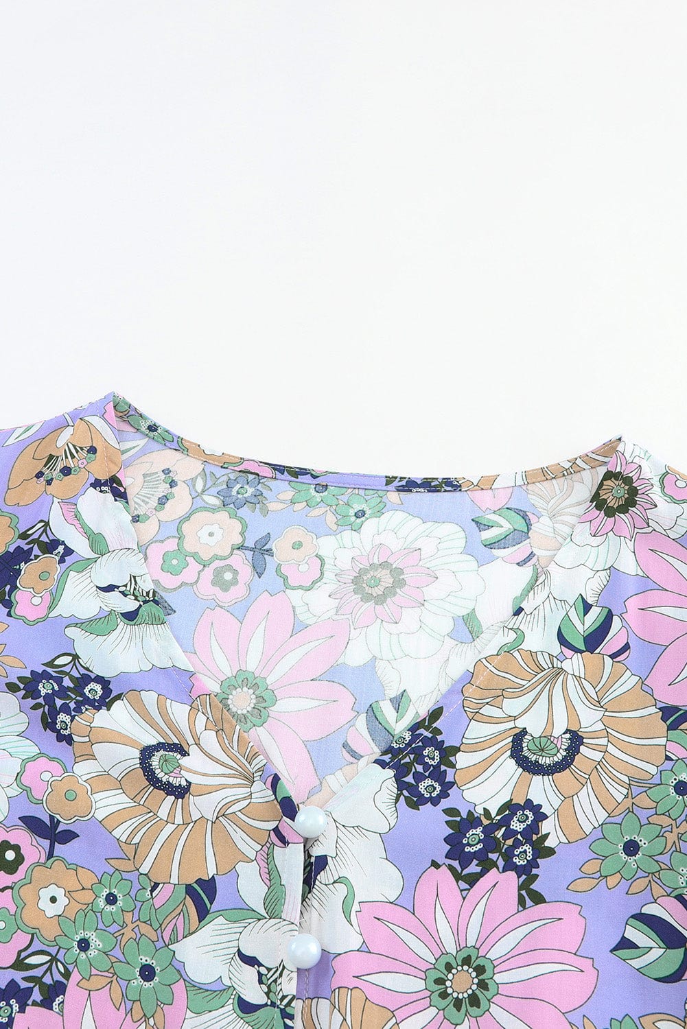 Purple Maxi Bohemian Floral Dress with Layered Ruffle Sleeves