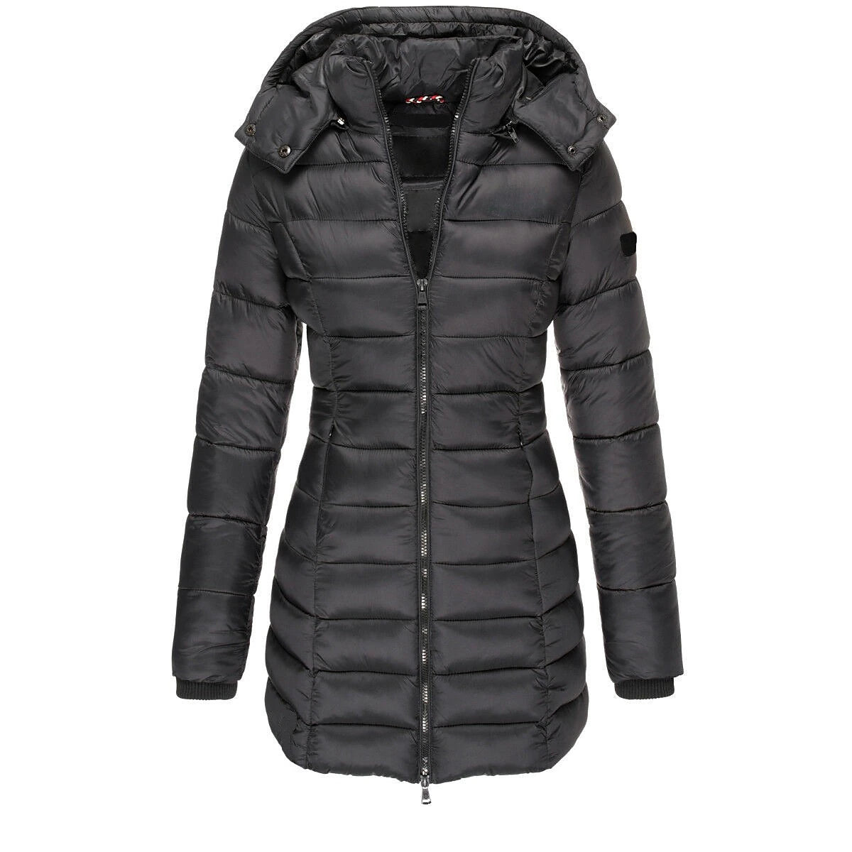 Women's Puffer Jacket Insulated Jacket Hiking Windbreaker Winter Outdoor Thermal Warm Waterproof Windproof Outerwear Mid Length Visible Zipper Fishing Climbing Camping Hiking