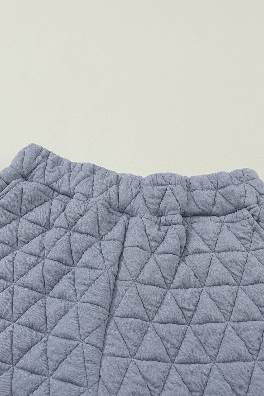 Quilted Teal Short Sleeve Wide Leg Pants Ensemble