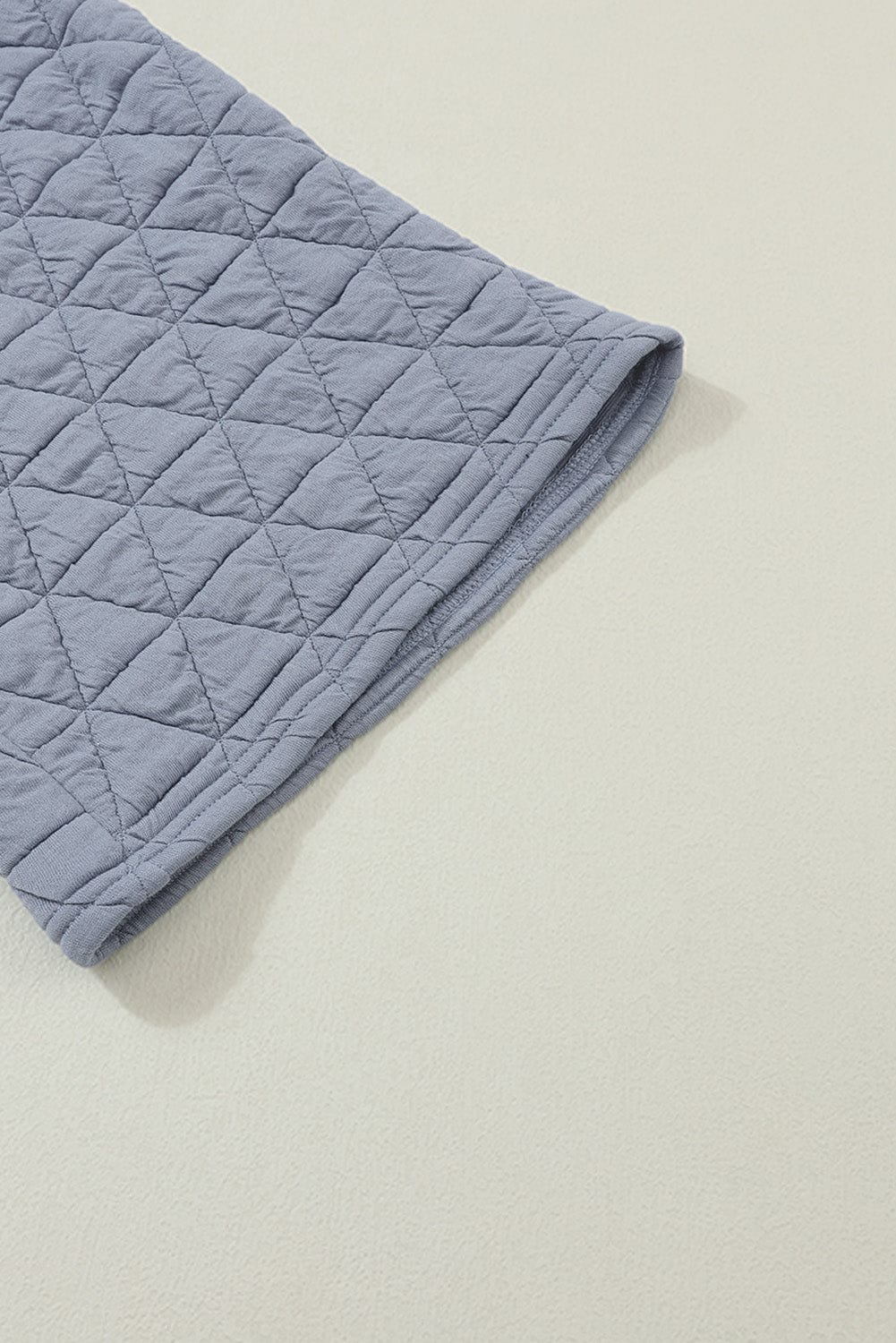 Quilted Teal Short Sleeve Wide Leg Pants Ensemble