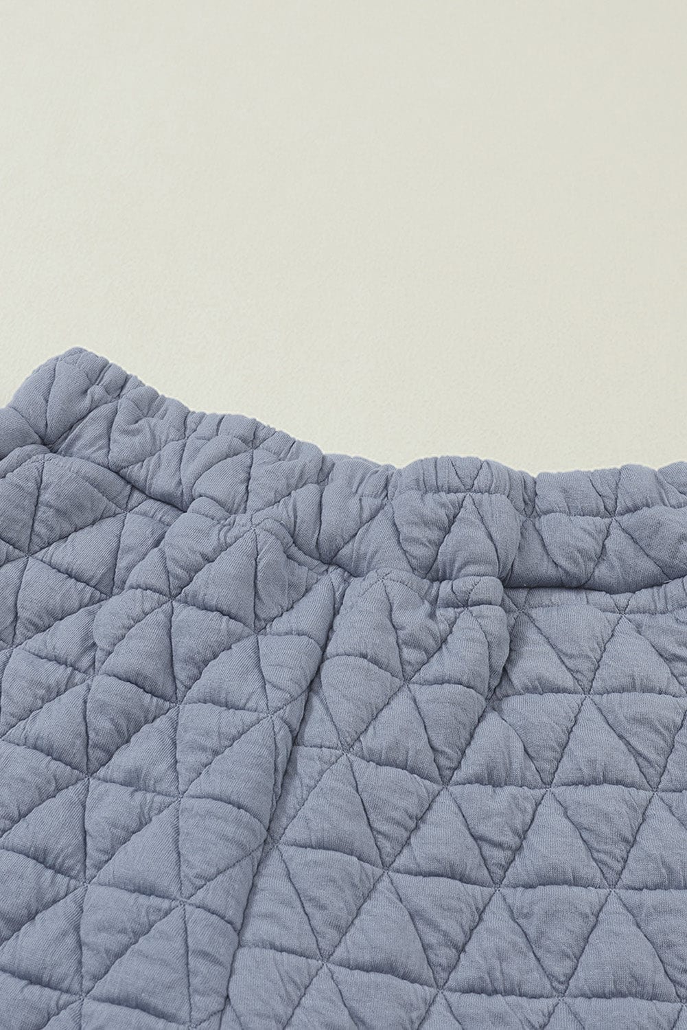 Quilted Teal Short Sleeve Wide Leg Pants Ensemble