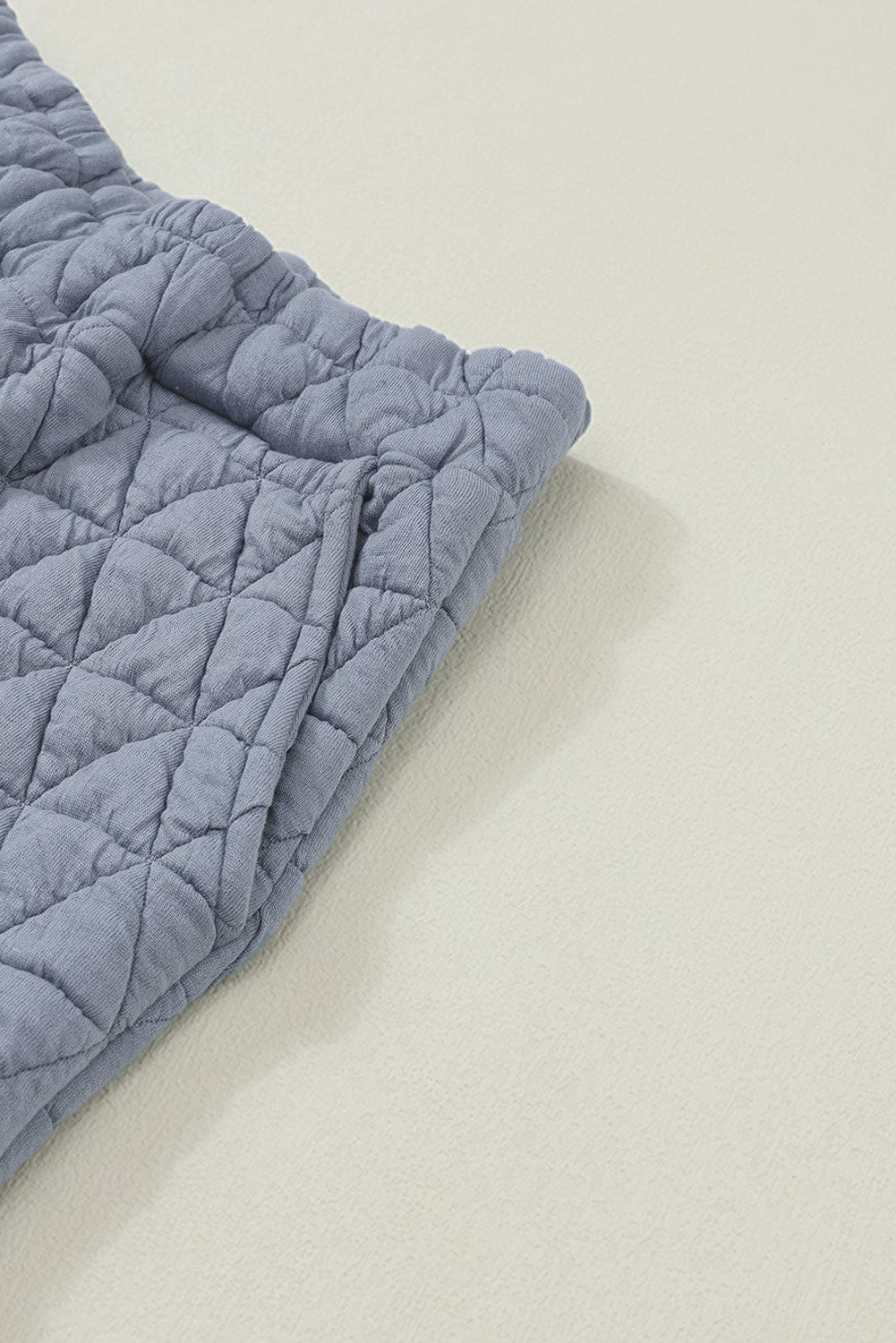 Quilted Teal Short Sleeve Wide Leg Pants Ensemble