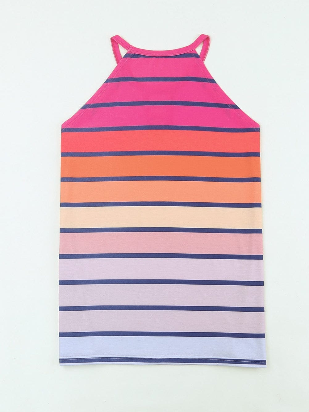 Rainbow Striped Sleeveless Cami Top