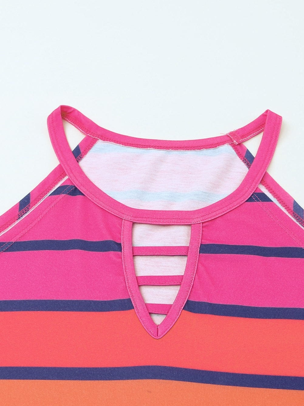 Rainbow Striped Sleeveless Cami Top