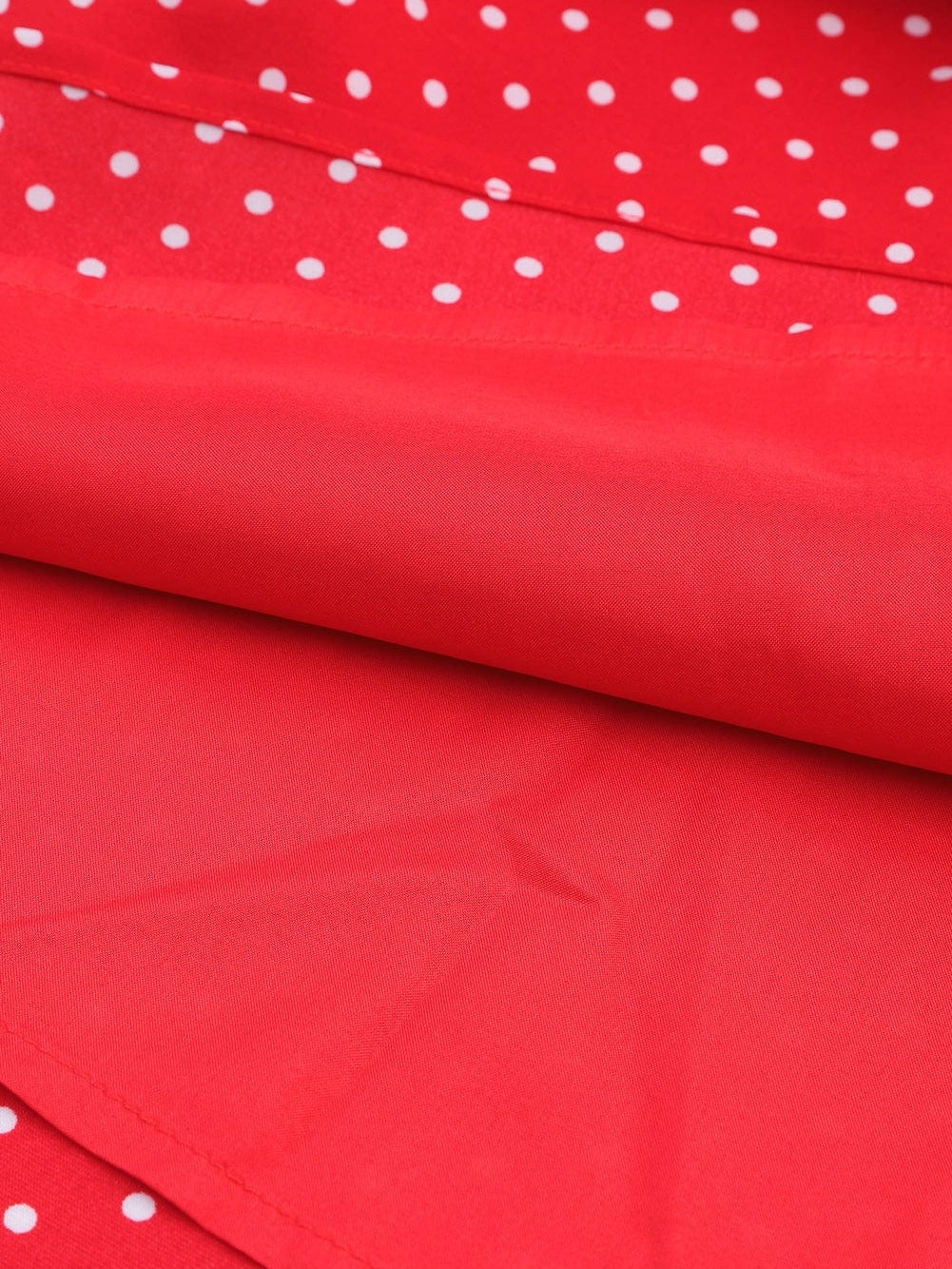 Ravishing Crimson Polka Dot V Neck Ruffle Sleeve Mini Dress