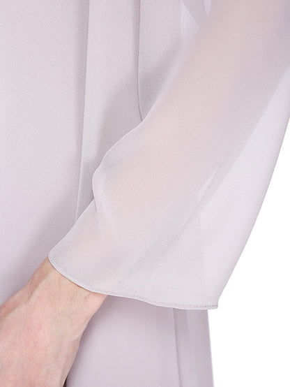 Jumpsuit / Pantsuit Mother of the Bride Dress Plus Size Elegant Bateau Neck Floor Length Chiffon Sleeveless yes with Solid Color 2023 - LuckyFash™