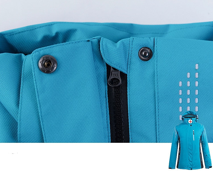 Men's Women's Hoodie Jacket Ski Jacket Outdoor Winter Thermal Warm Adjustable Waterproof Windproof Detachable Hood Windbreaker Winter Jacket for Skiing Camping / Hiking Snowboarding Ski