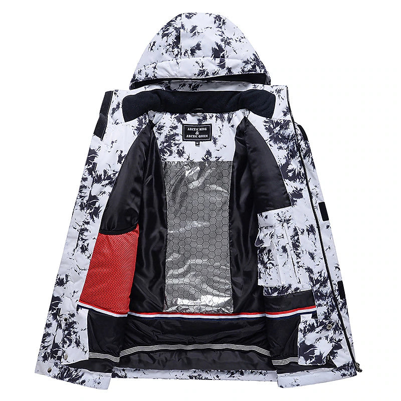 Men's Women's Hoodie Jacket Ski Jacket Outdoor Winter Thermal Warm Waterproof Windproof Breathable Detachable Hood Windbreaker Winter Jacket for Skiing Camping / Hiking Snowboarding Ski