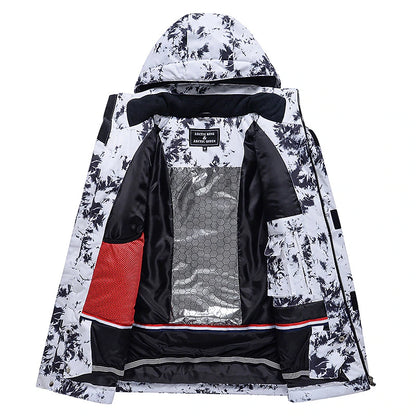 Men's Women's Hoodie Jacket Ski Jacket Outdoor Winter Thermal Warm Waterproof Windproof Breathable Detachable Hood Windbreaker Winter Jacket for Skiing Camping / Hiking Snowboarding Ski