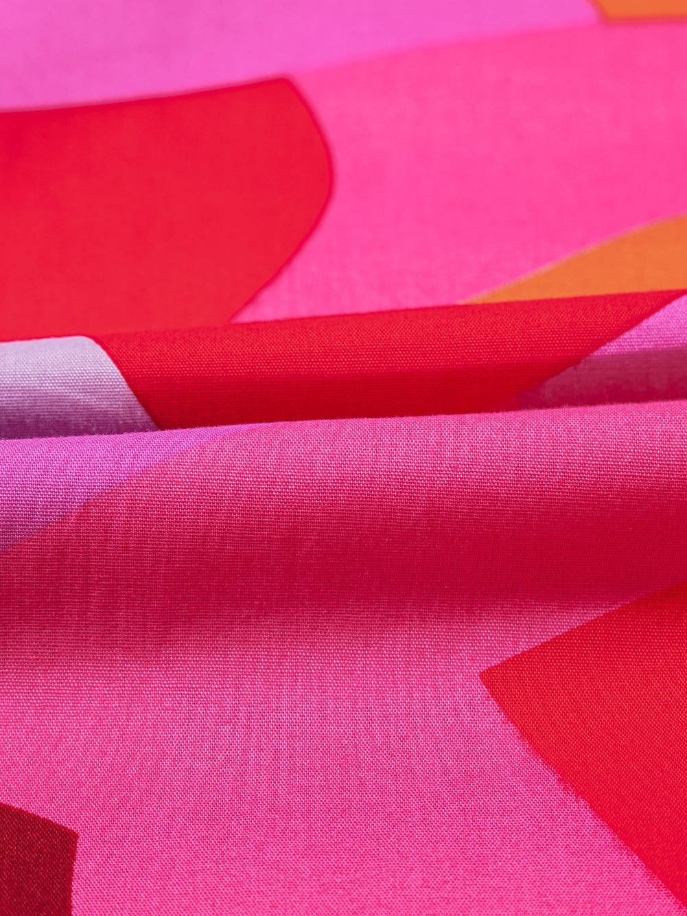 Red Geometric Print Square Neck Puff Sleeve Mini Dress