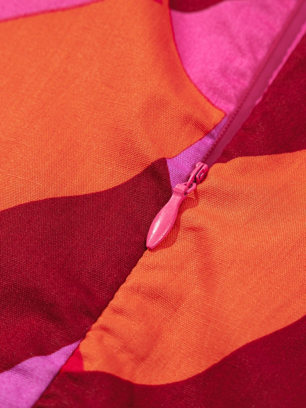 Red Geometric Print Square Neck Puff Sleeve Mini Dress