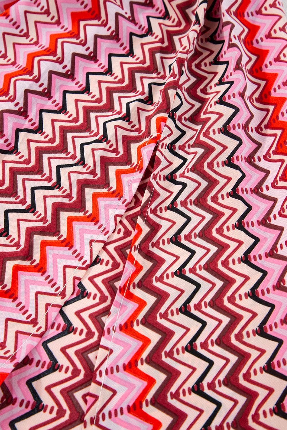 Red Halter Neck Geometric Tribal Print Backless Maxi Dress