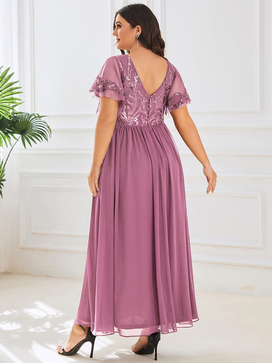 Regal Sequined A-Line Mother of the Bride Dress
