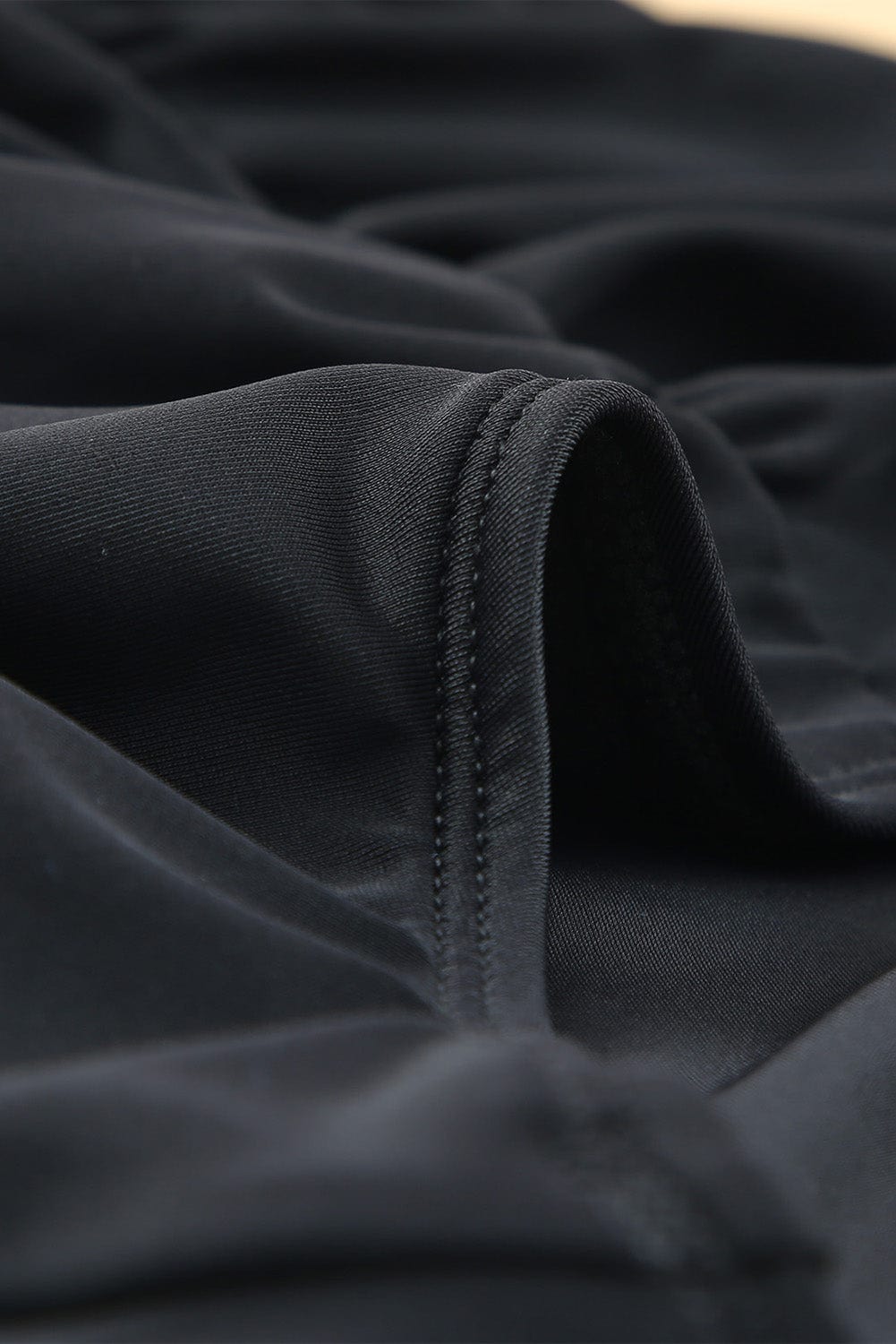 Retro Black and Purple High Waist Swim Shorts