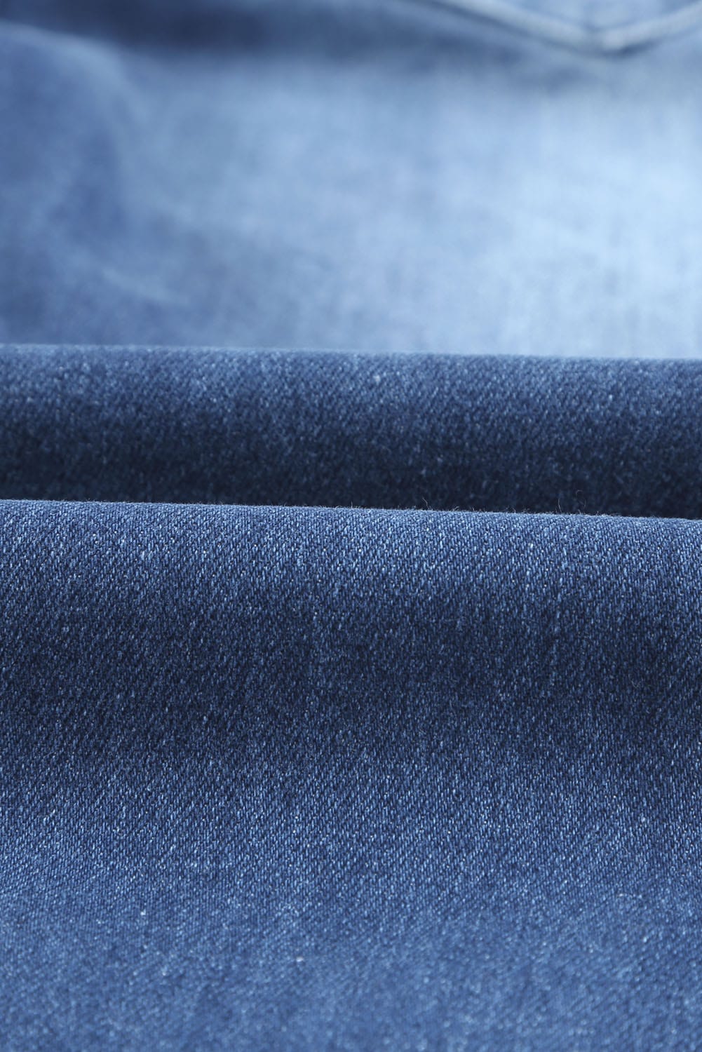 Retro Distressed Light Blue Wide Leg Jeans