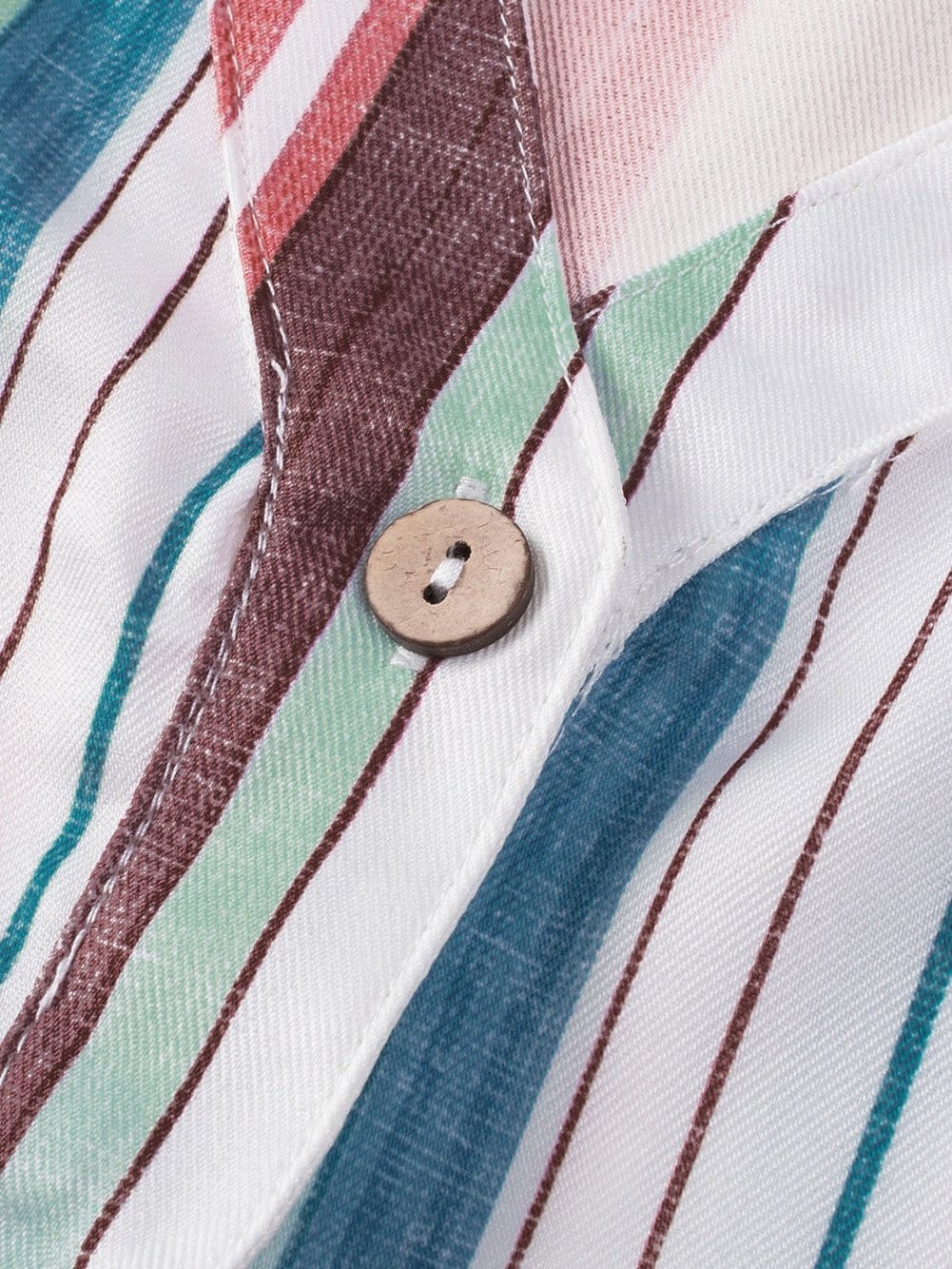 Retro Striped Midi Dress with Button Front