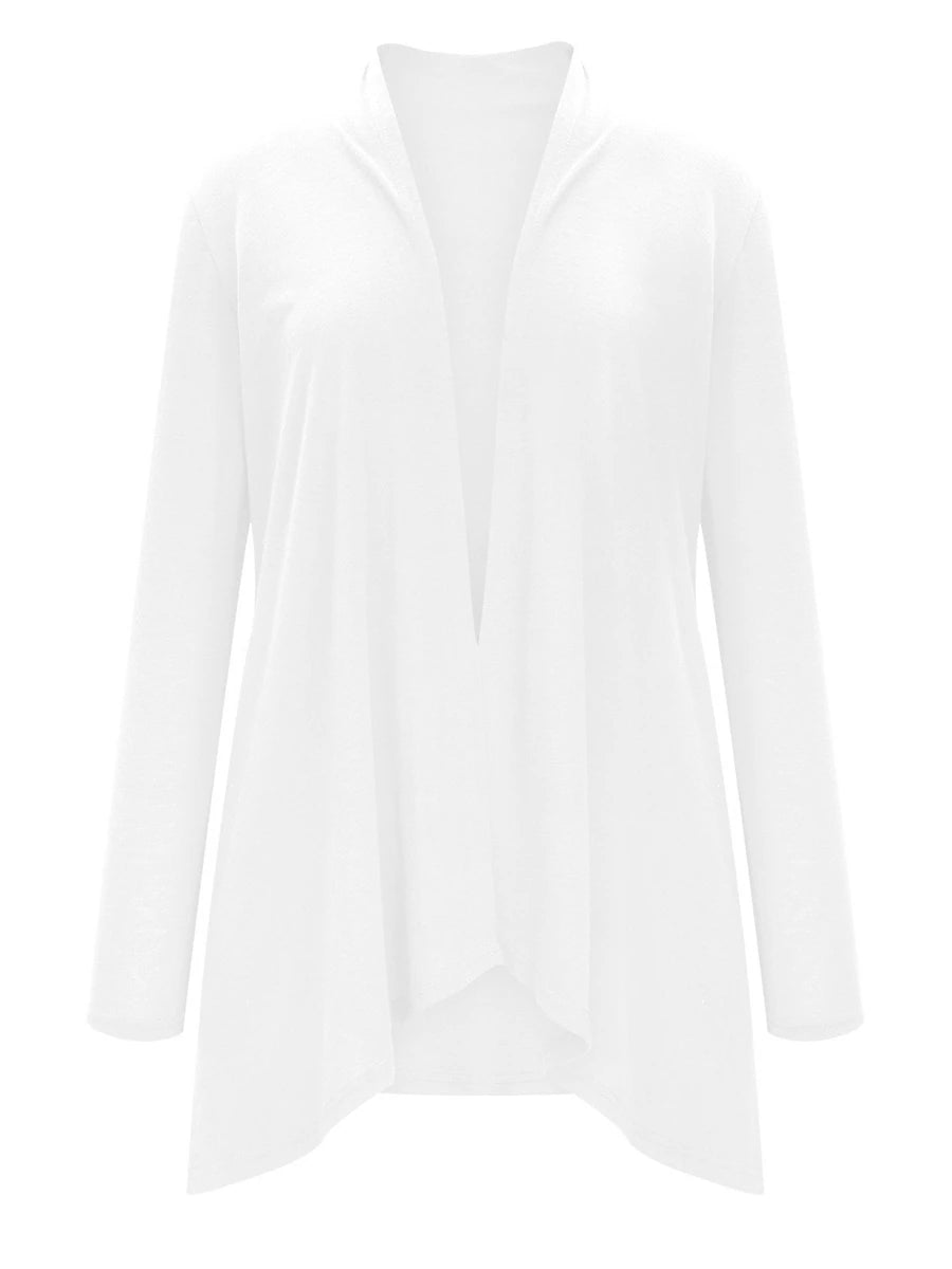 Women's Cardigan Sweater Open Front Ribbed Knit Knit Pocket Summer Fall Outdoor Daily Weekend Stylish Casual Soft Long Sleeve Solid Color Black White Wine S M L