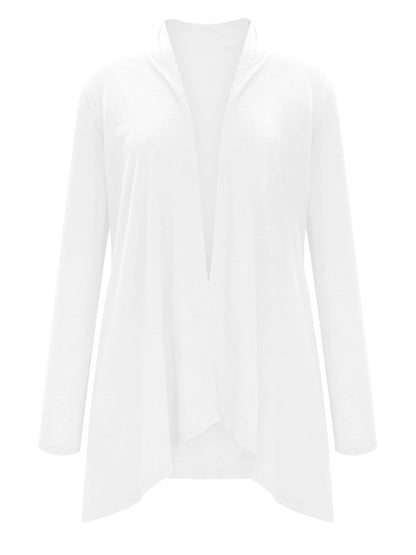 Women's Cardigan Sweater Open Front Ribbed Knit Knit Pocket Summer Fall Outdoor Daily Weekend Stylish Casual Soft Long Sleeve Solid Color Black White Wine S M L