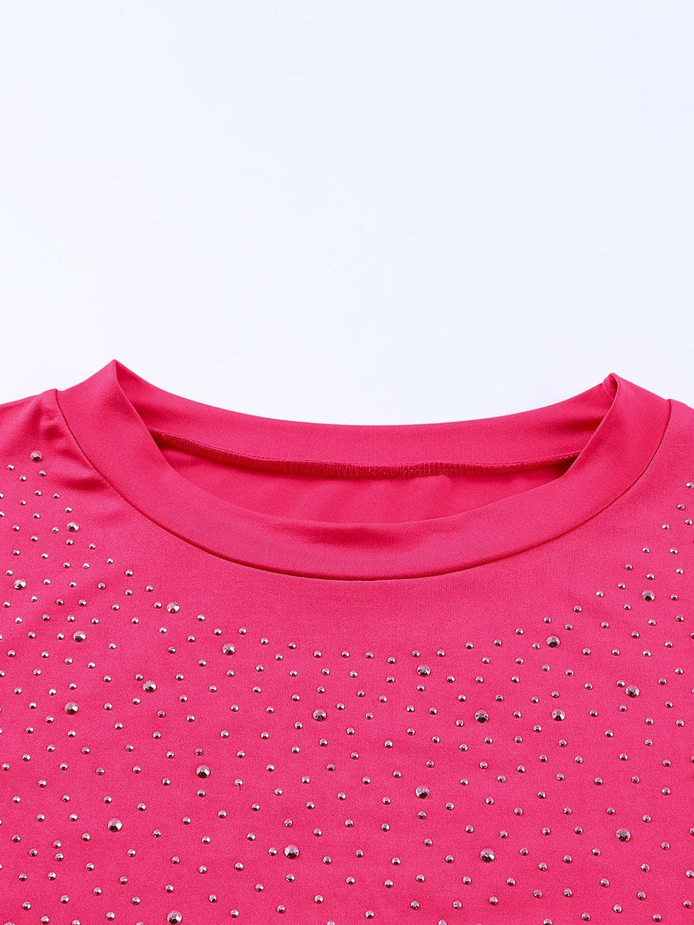 Rhinestone-Embellished Sheer Mesh Bodysuit with Rose Detail