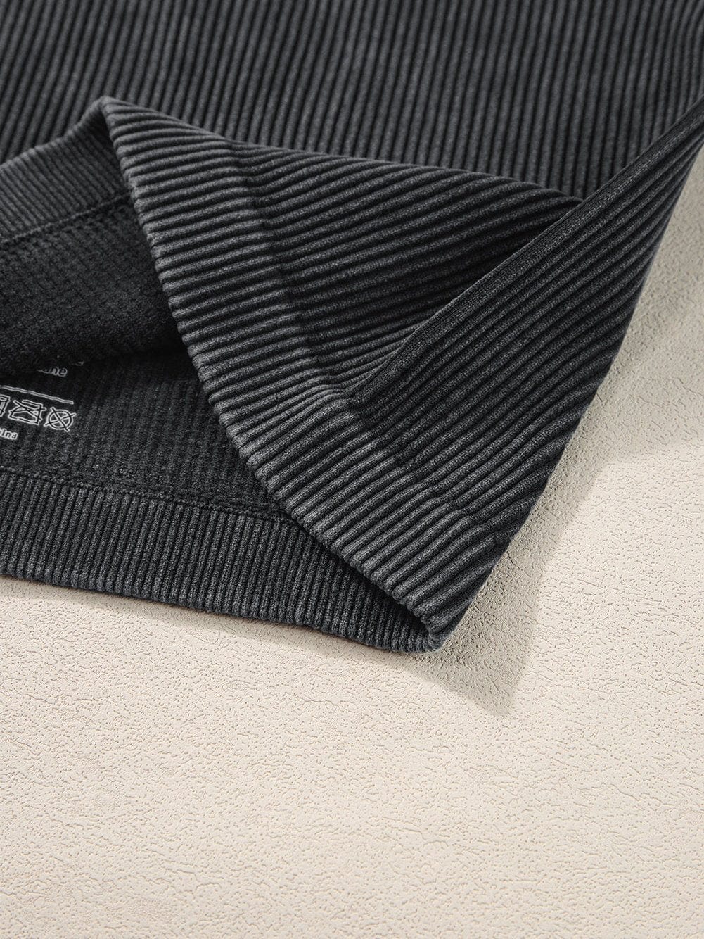 Ribbed Black Seamless Sleeveless Crop Top