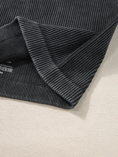 Ribbed Black Seamless Sleeveless Crop Top