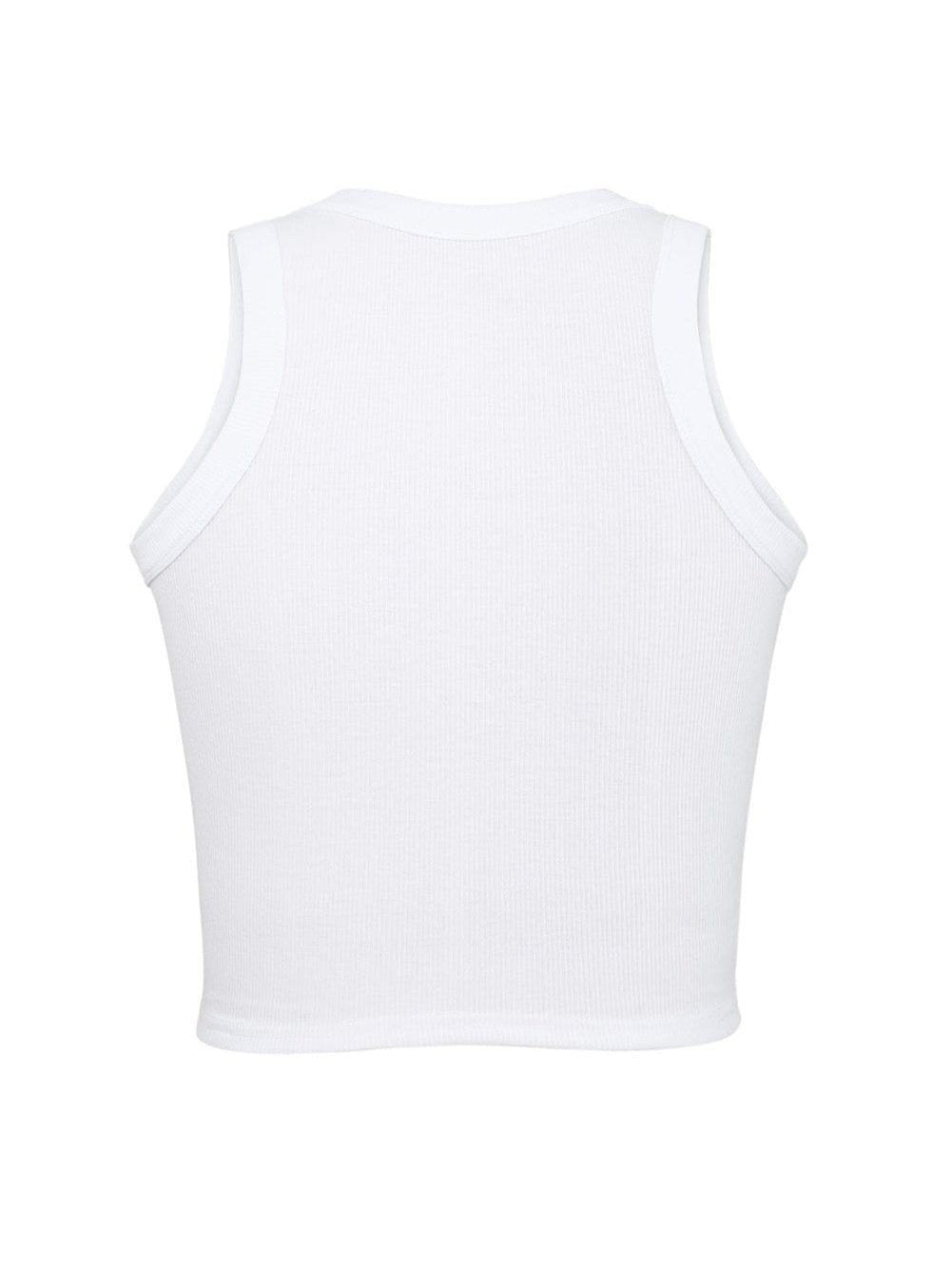 Ribbed Knit White Tank Top - Summer Essential