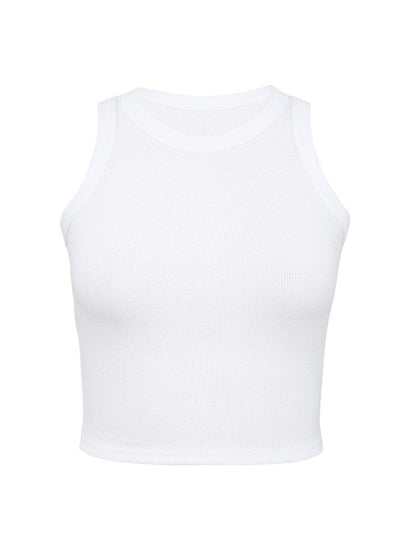 Ribbed Knit White Tank Top - Summer Essential