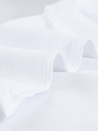 Ribbed Knit White Tank Top - Summer Essential