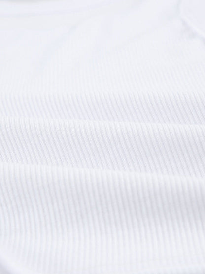 Ribbed Knit White Tank Top - Summer Essential