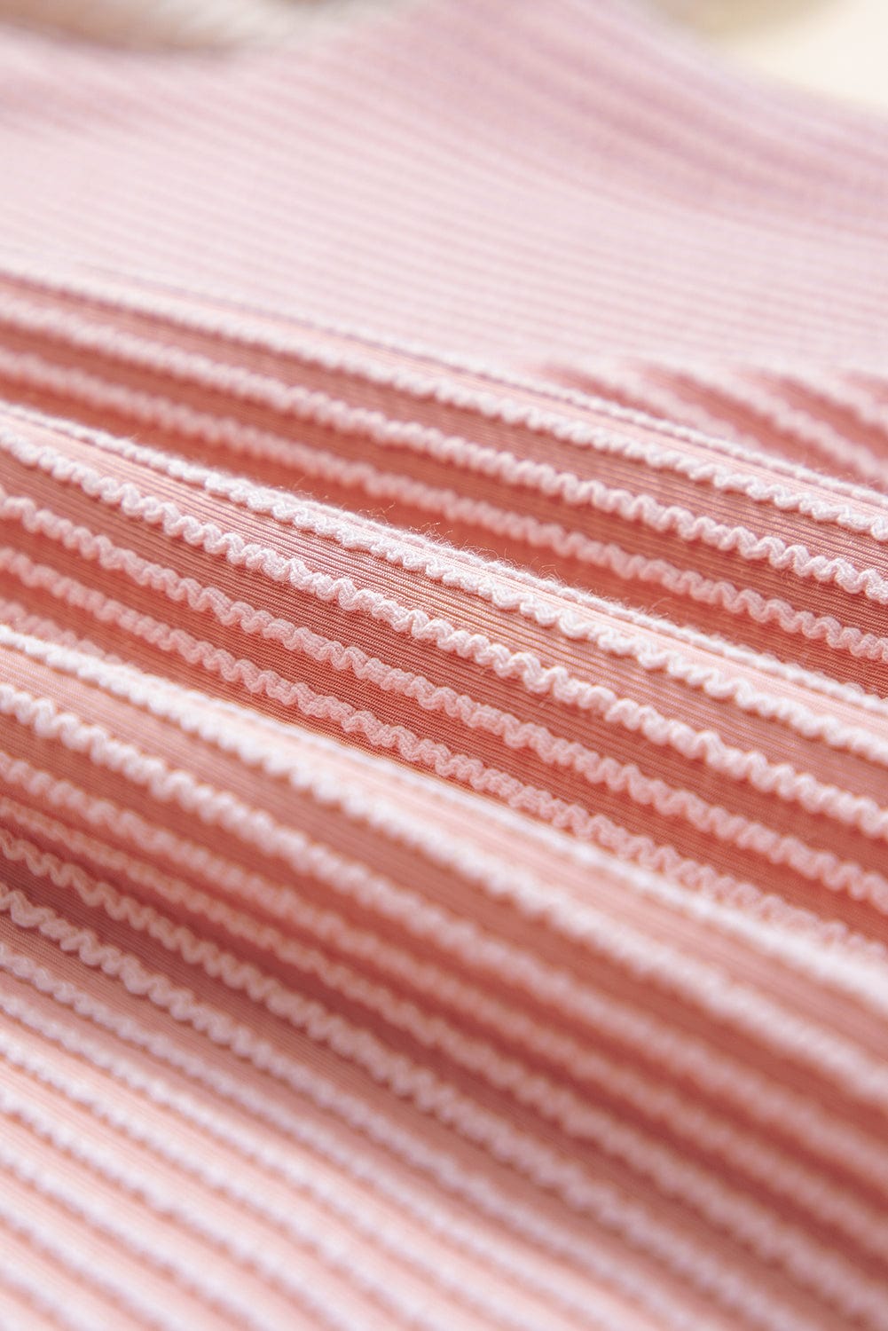 Ribbed Pink Colorblock Summer Tee