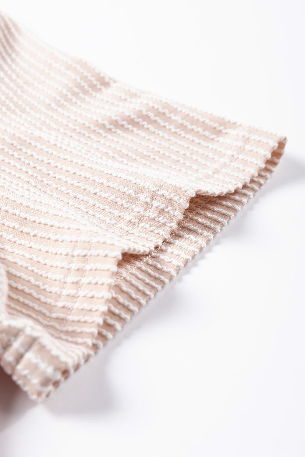 Ribbed Pink Colorblock Summer Tee