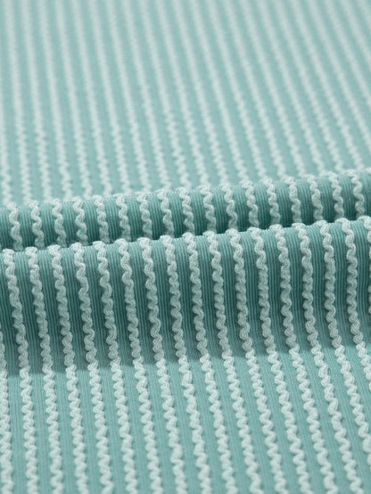 Ribbed Skobeloff Colorblock T-Shirt with Textured Detail