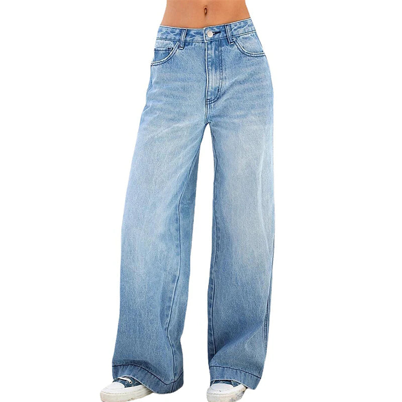 Women's Jeans Cotton Jeans Blue Dark Blue Retro Party Daily Spring &  Fall