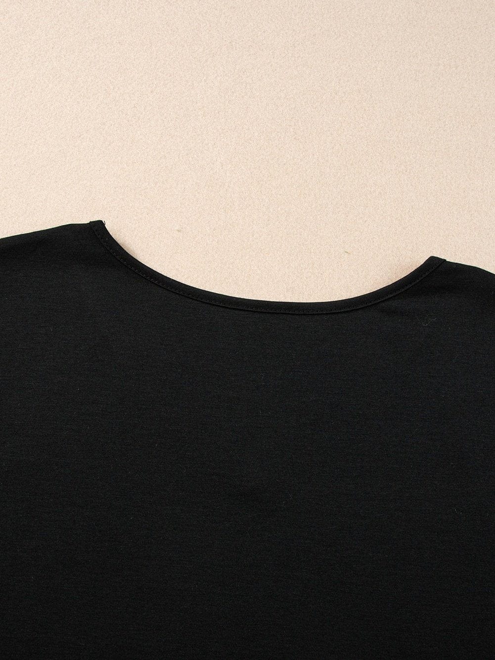 Romantic Black Crochet Lace Bat Sleeve Tee