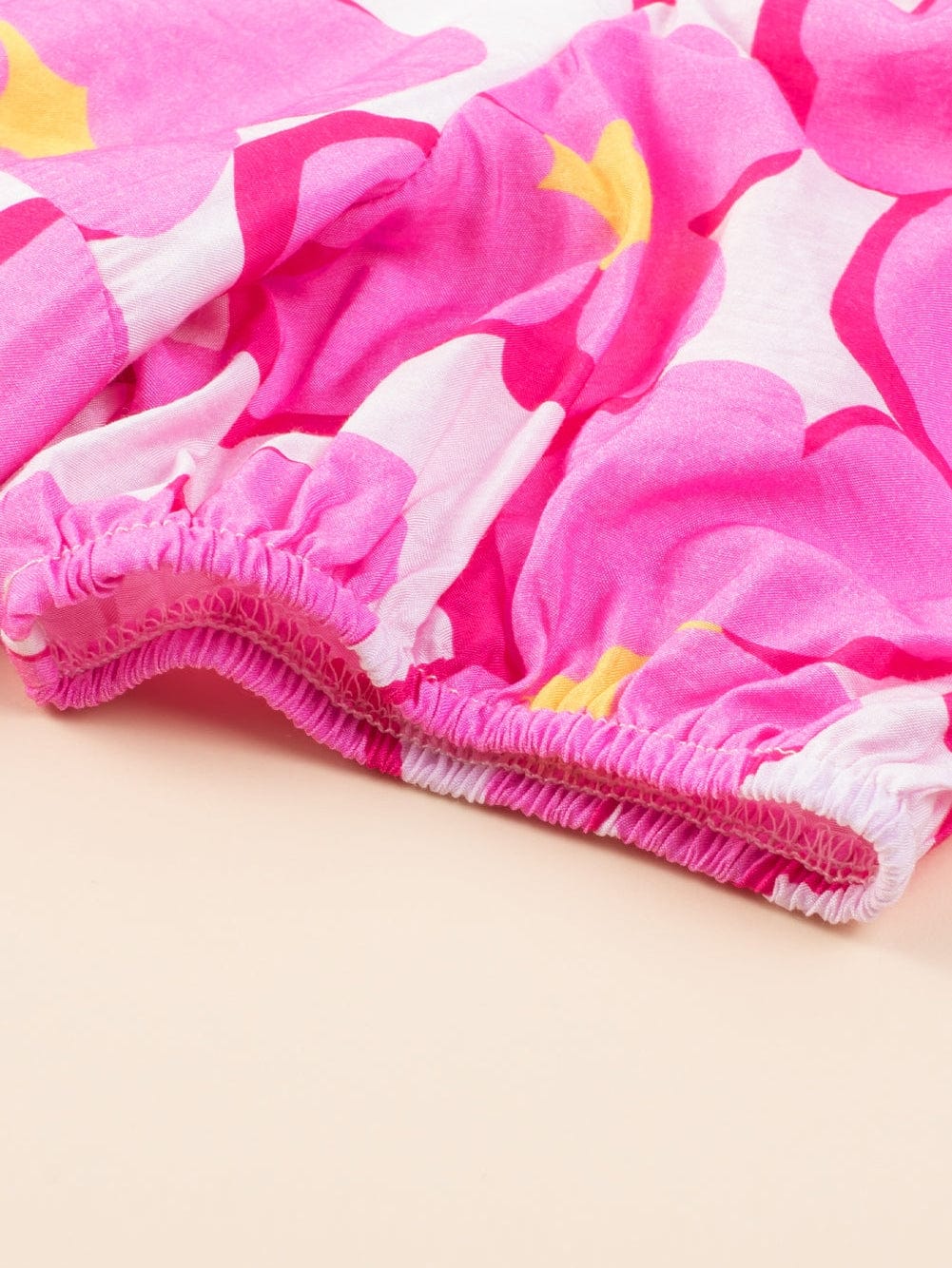 Rose Blossom Square Neck Flowy Empire Waist Dress