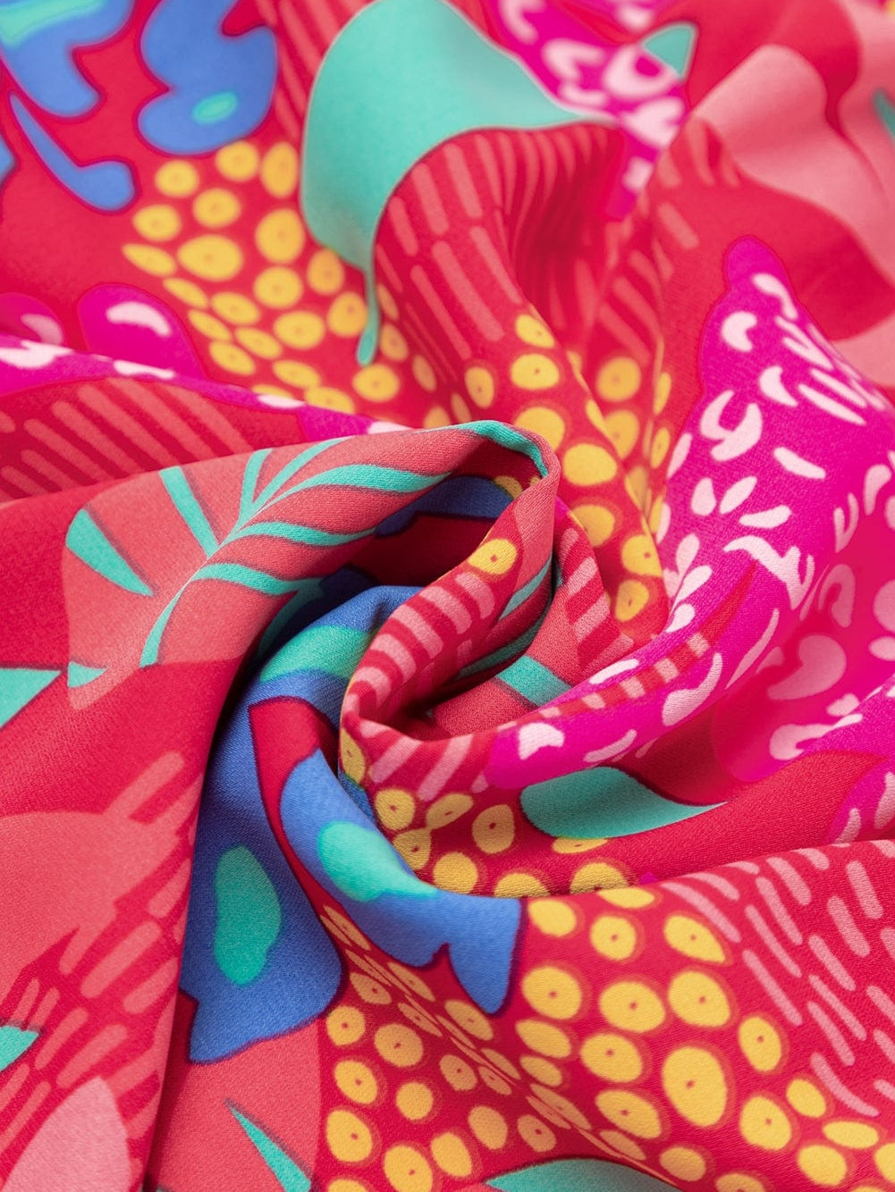 Rose Blossom V Neck Bubble Sleeve Ruffle Detail Mini Dress