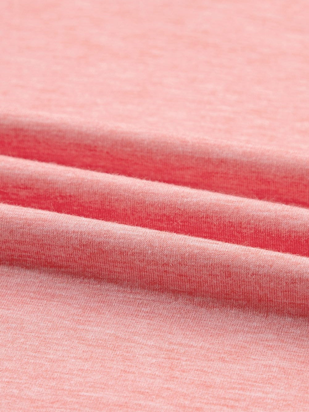 Rose Blush Casual Petal Sleeve V Neck T Shirt