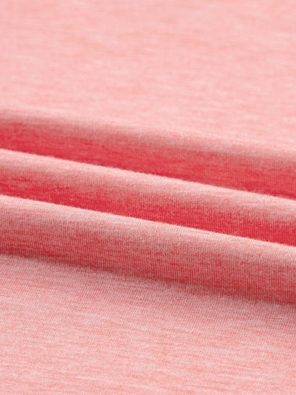 Rose Blush Casual Petal Sleeve V Neck T Shirt