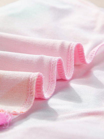 Rose Floral Print Bracelet Sleeve Top for Women