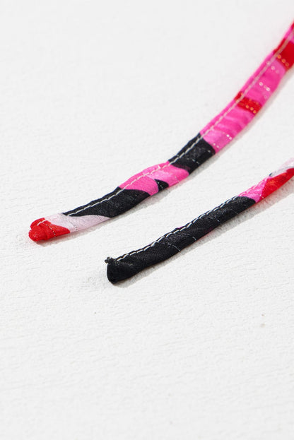 Rose Leopard Print Tiered Ruffle Mini Dress with Puff Sleeves