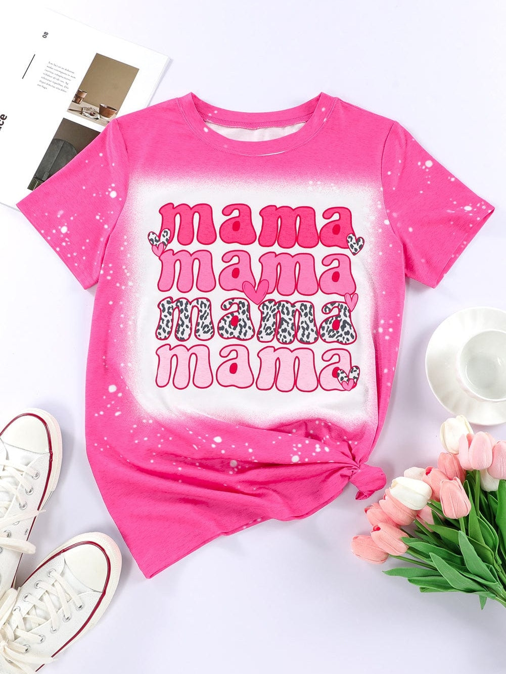 Rose Mama Tie Dye Graphic Tee