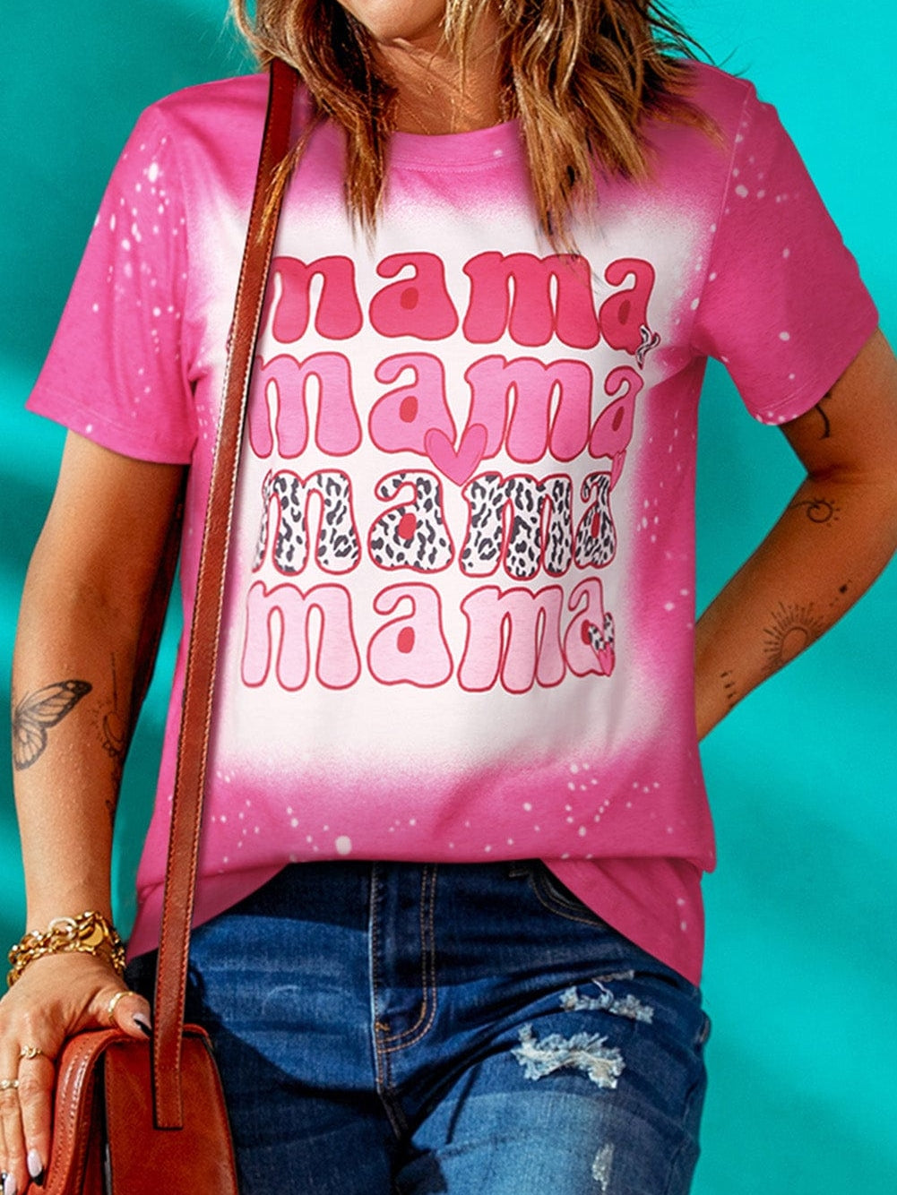 Rose Mama Tie Dye Graphic Tee