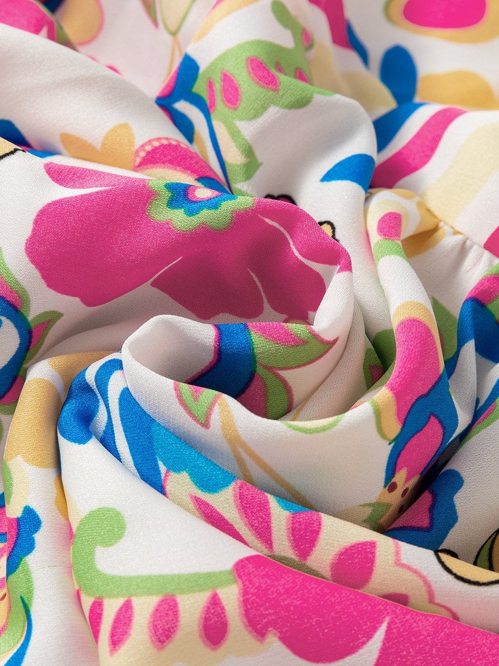 Rose Red Floral Maxi Dress with Self-tie Straps and Striped Trim