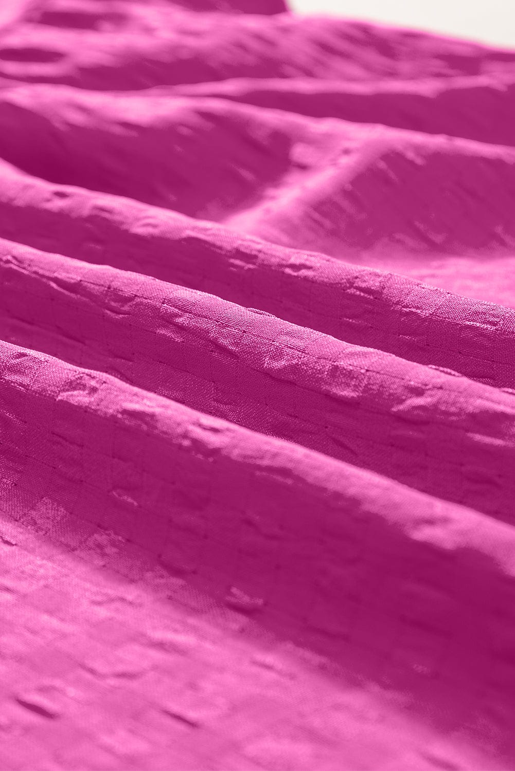 Rose Red Waffle Knit Ruffle Sleeve Shift Mini Dress